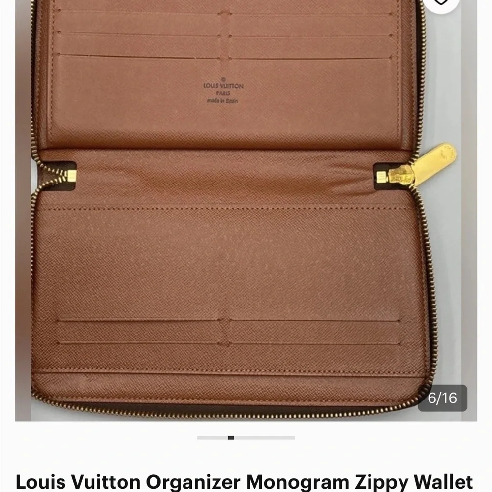Louis Vuitton Monogram Zip-Around Wallet - Brown/Gold